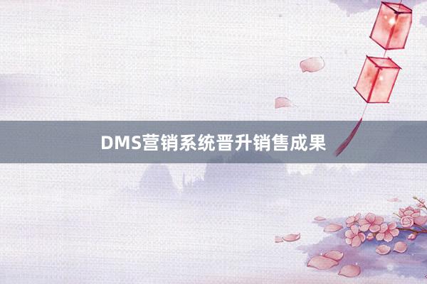 DMS营销系统晋升销售成果